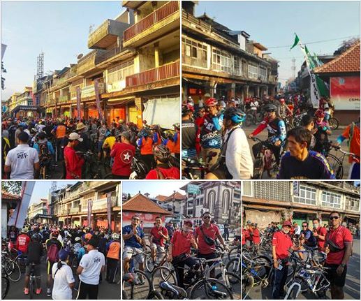BKPSDM Kota Denpasar semangat berpartisipasi memeriahkan acara sepeda santai yang diselenggarakan Di