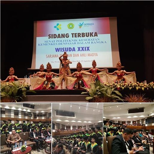 Menghadiri Wisuda XXIX Sarjana Terapan dan Ahli Madya Politeknik Kesehatan Kemenkes Denpasar