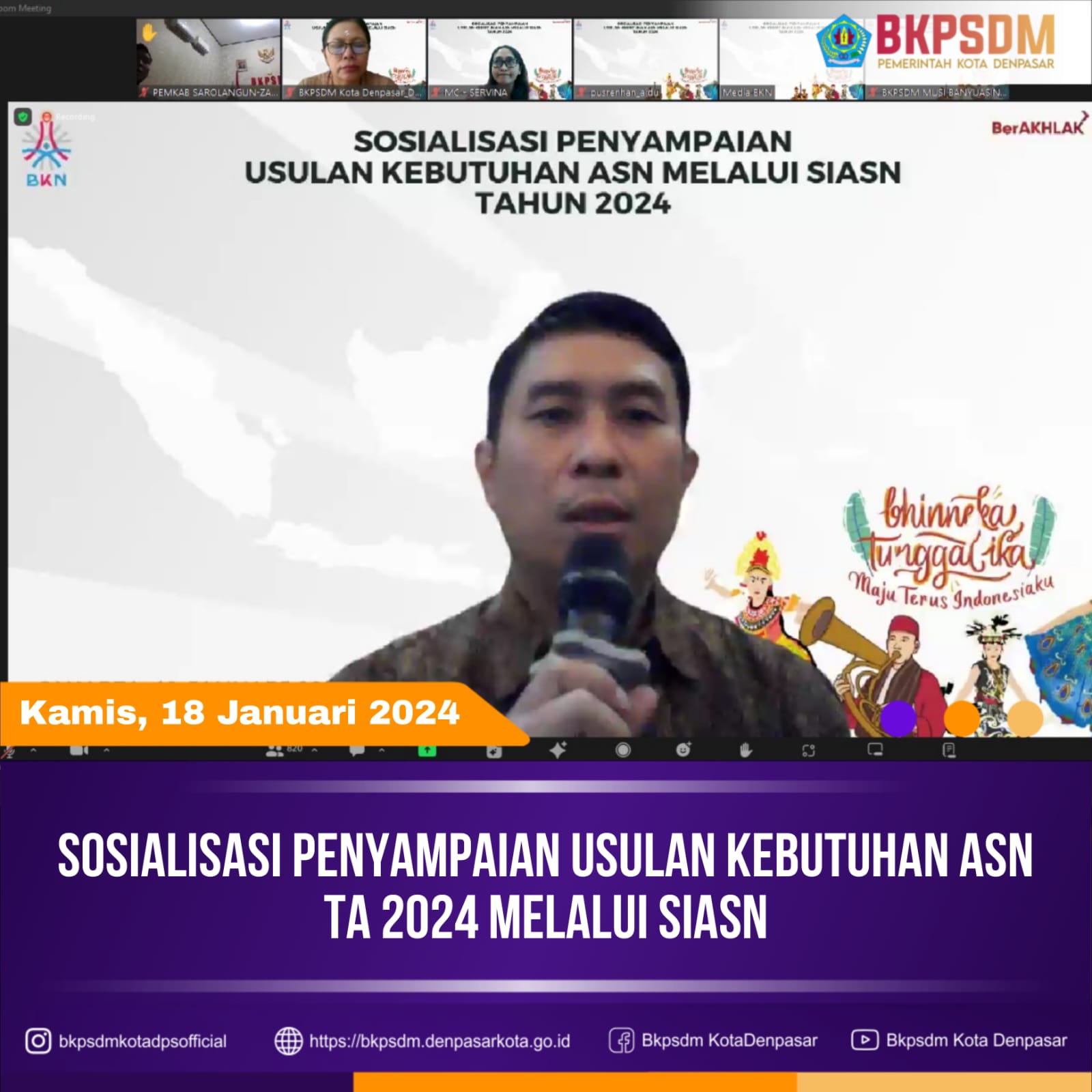 SOSIALISASI PENYAMPAIAN USULAN KEBUTUHAN ASN TA 2024 MELALUI SIASN