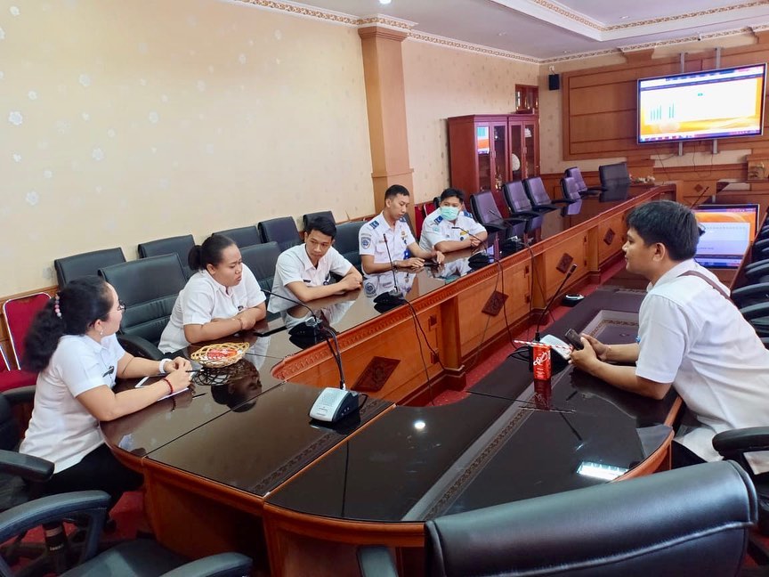 Sosialisasi terkait absensi Sidik Jari berbasis Shift Kerja di Kantor Dinas Perhubungan Kota Denpasar