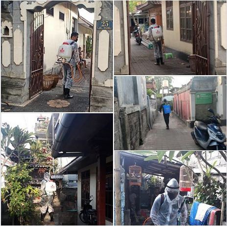 Penyemprotan Disinfektan Kelurahan Kesiman