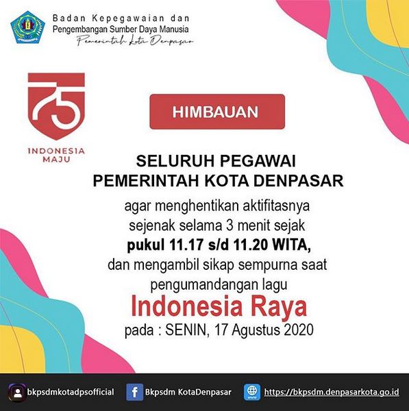 Himbauan kepada seluruh pegawai Pemerintah Kota Denpasar baik ASN maupun Non ASN