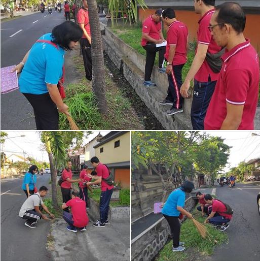 kegiatan rutin kerja bakti kebersihan di wilayah bapak angkat