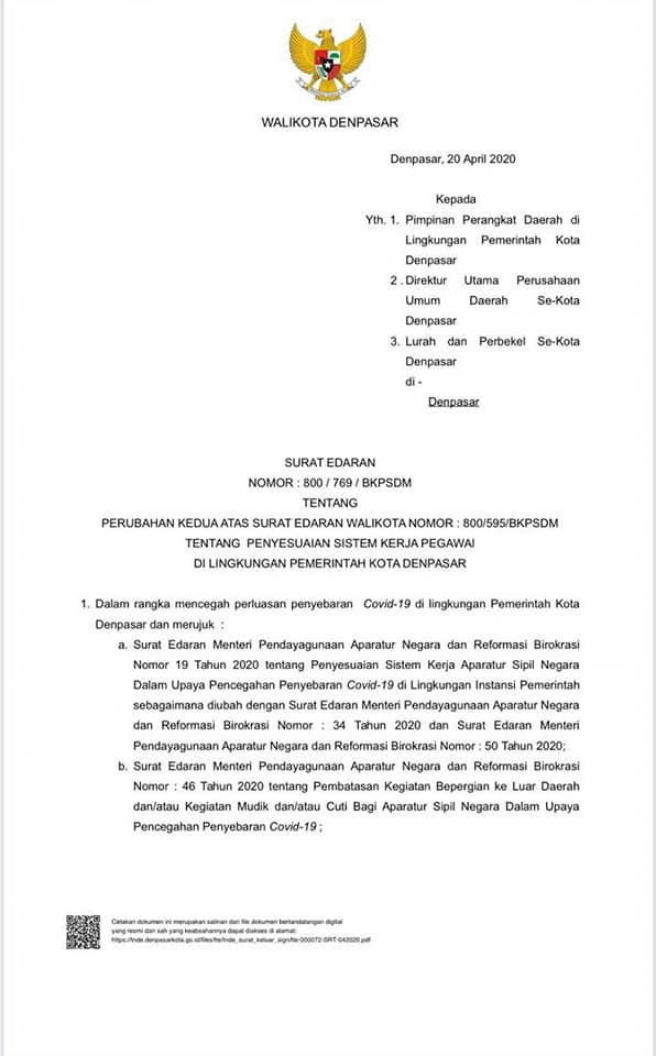 Perpanjangan WFH (Work From Home)