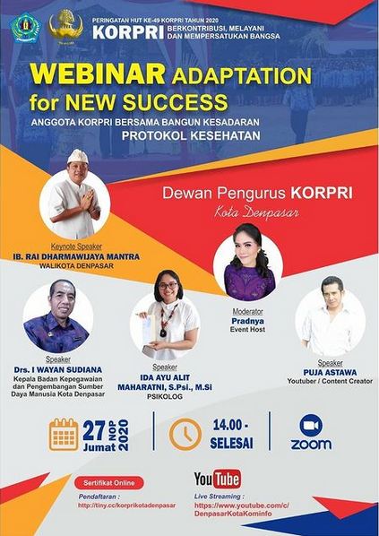 Dalam Rangka memperingati HUT Ke-49 KORPRI Tahun 2020