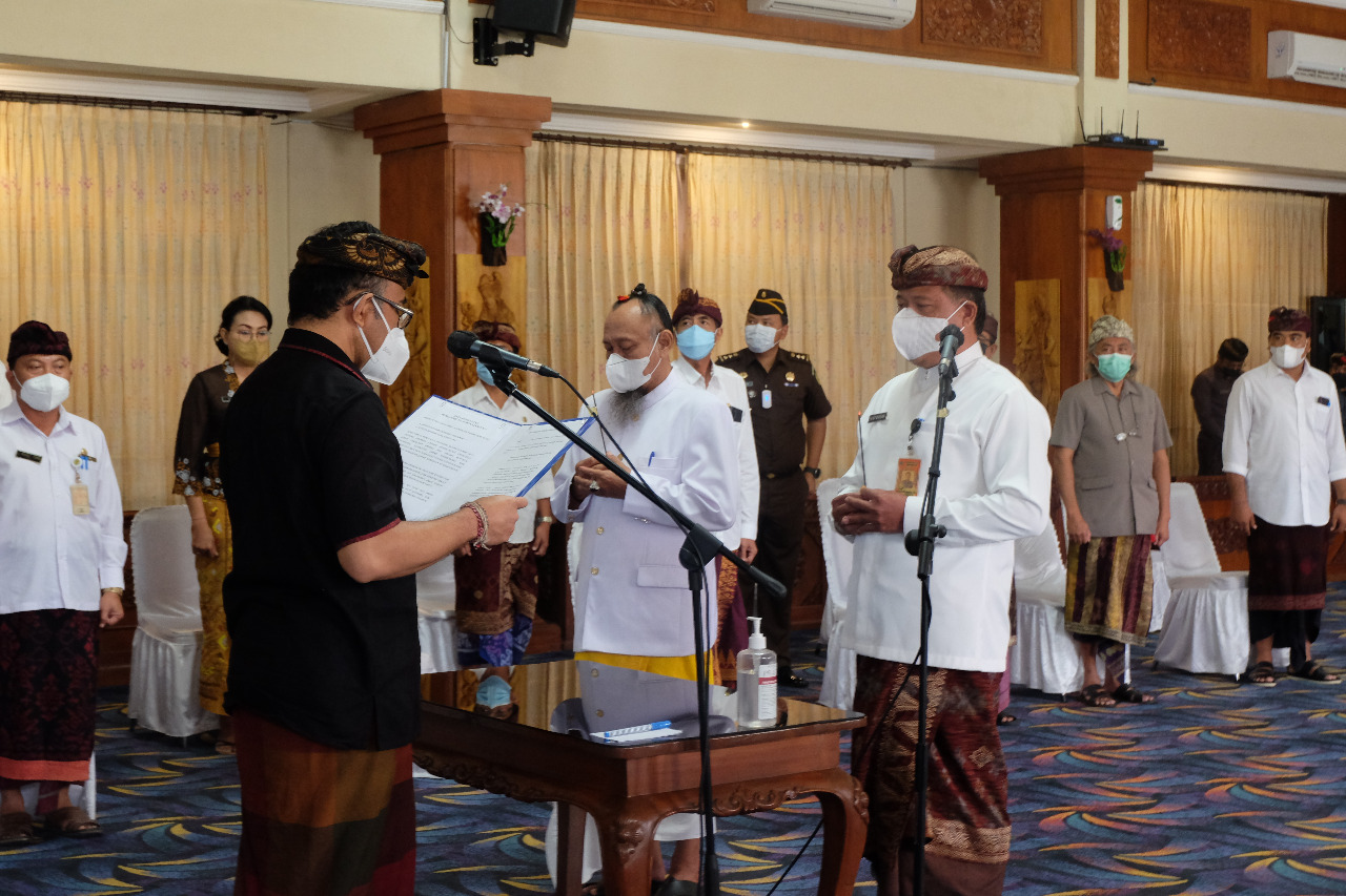 Pelantikan dan Pengambilan Sumpah Jabatan Pejabat Pimpinan Tinggi Pratama (Sekretaris Daerah) Kota Denpasar