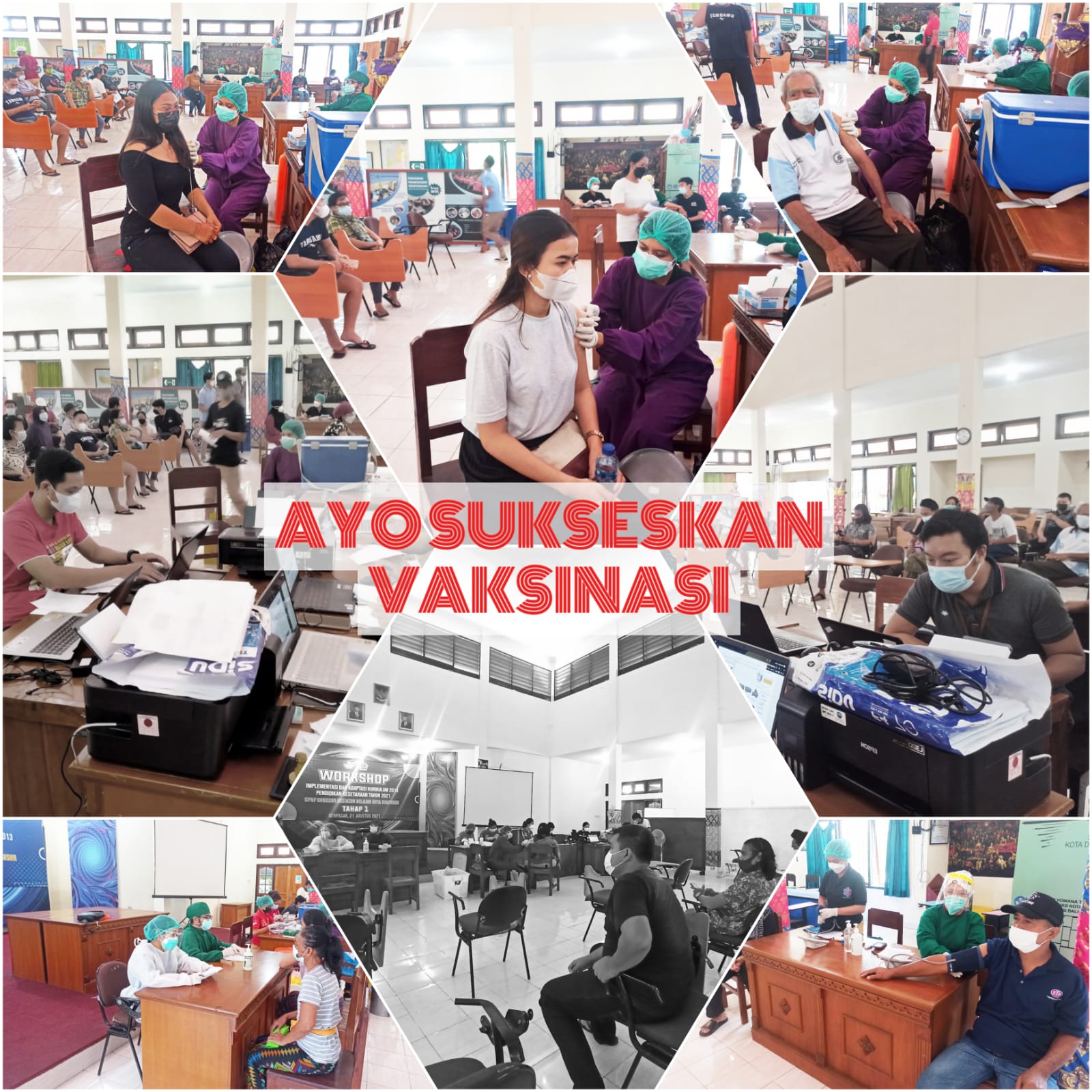 Vaksinasi Covid-19 di Gedung SKB Tembau