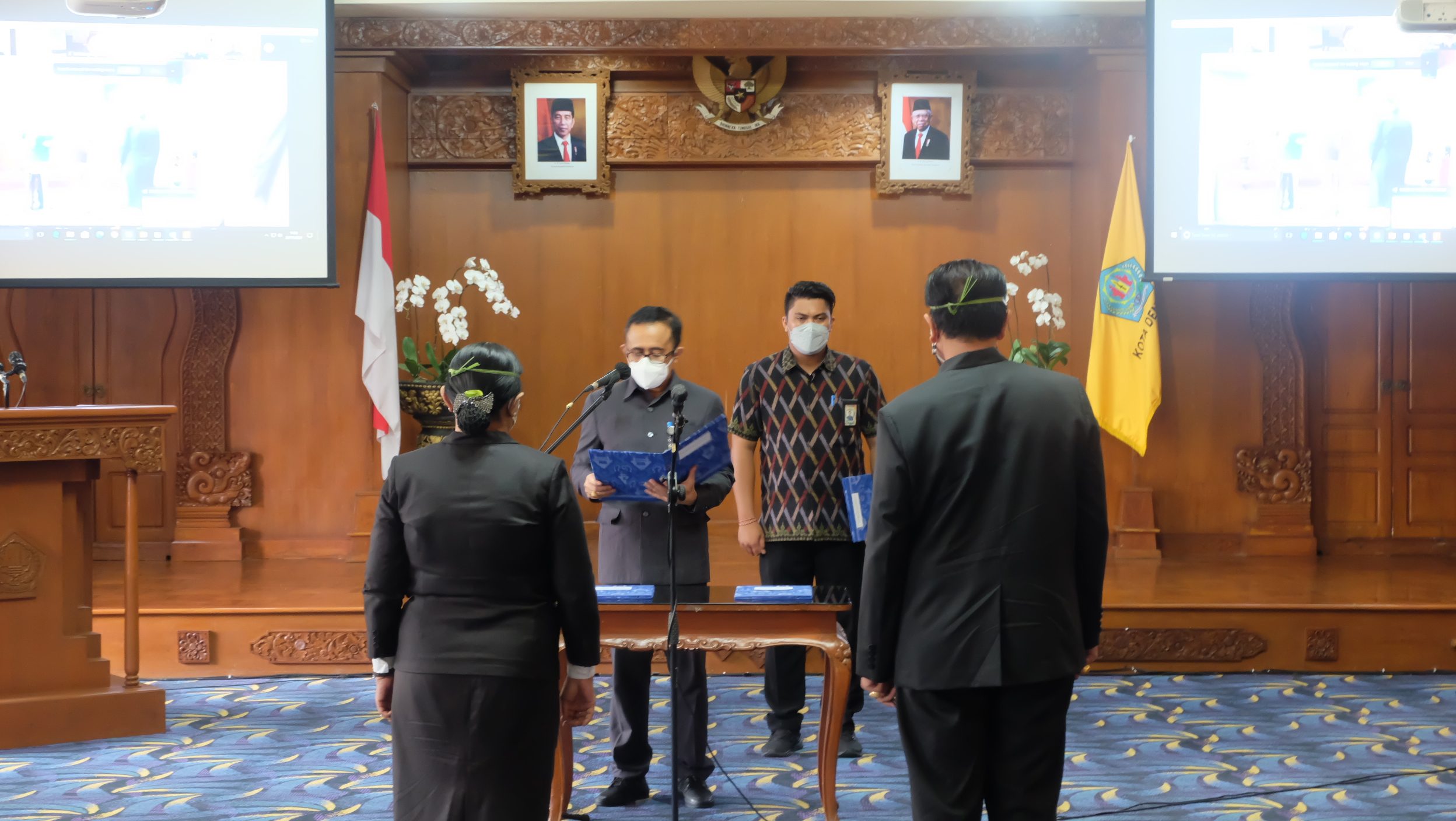 Pelantikan Dan Pengambilan Sumpah Jabatan Pejabat Pimpinan Tinggi Pratama Dan Pejabat Fungsional Pengawas Sekolah Ahli Utama Kota Denpasar